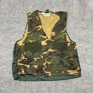 Vintage Game Winner Sportswear Vest Mens Large Camo Quilted Hunting Shooting